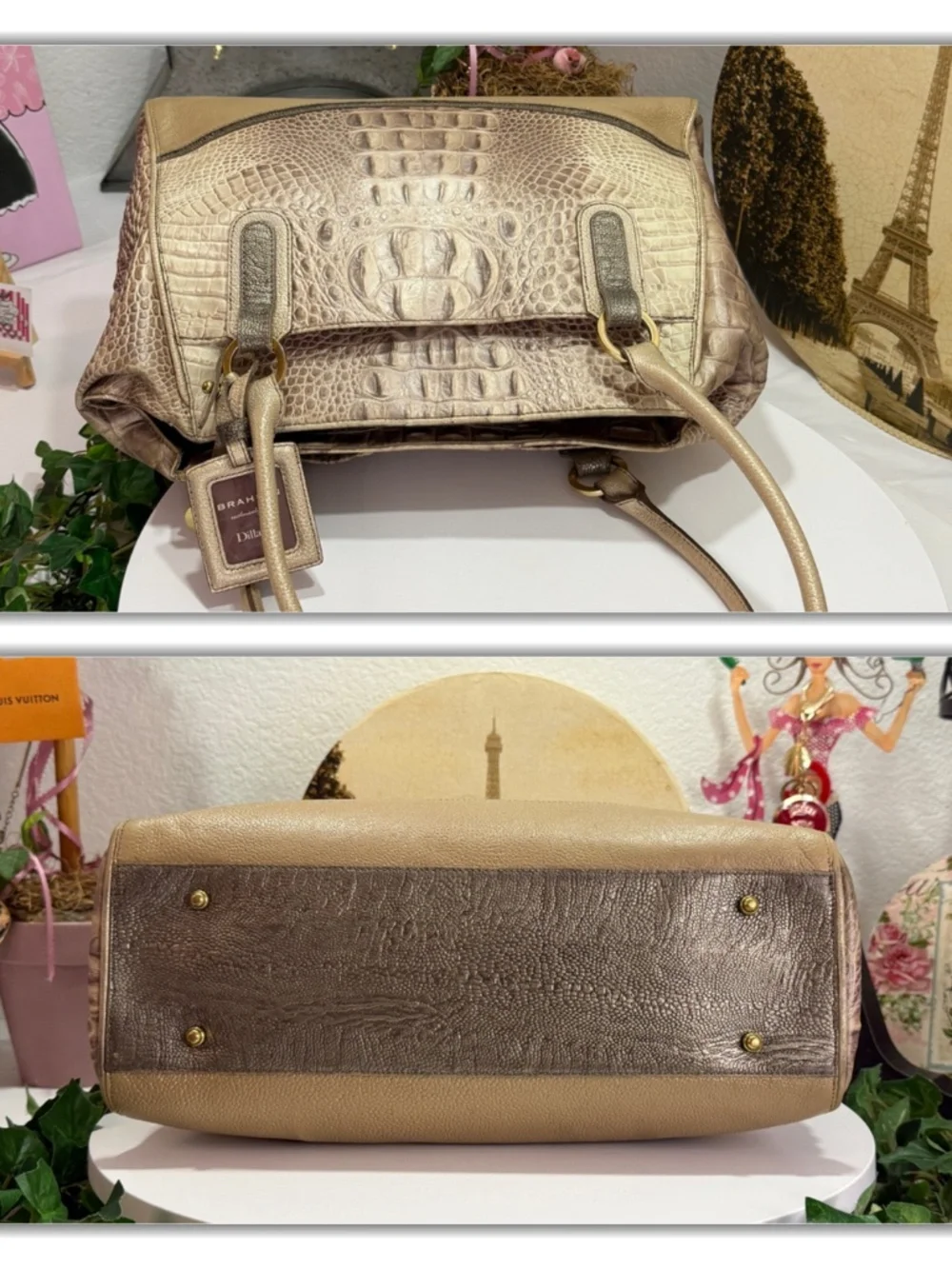 RECHERCHE BRAHMIN EXCLUSIVELY FOR DILLARD'S LIMITED EDITION CROC PURSE/HANDBAG!